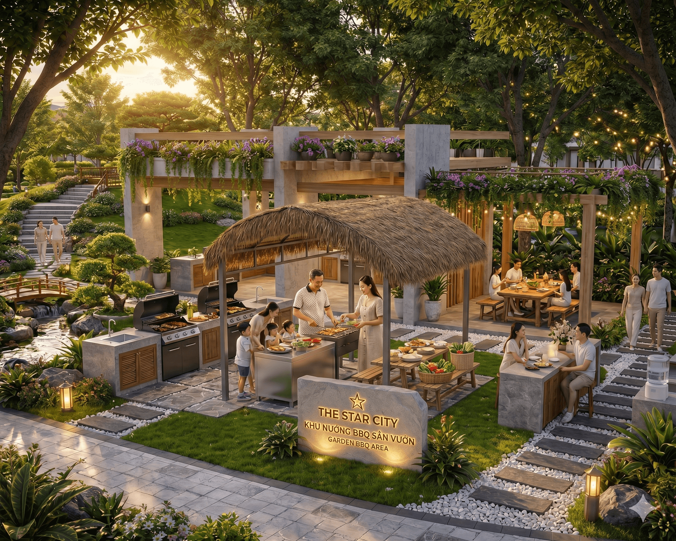 Khu nướng BBQ ngoài trời