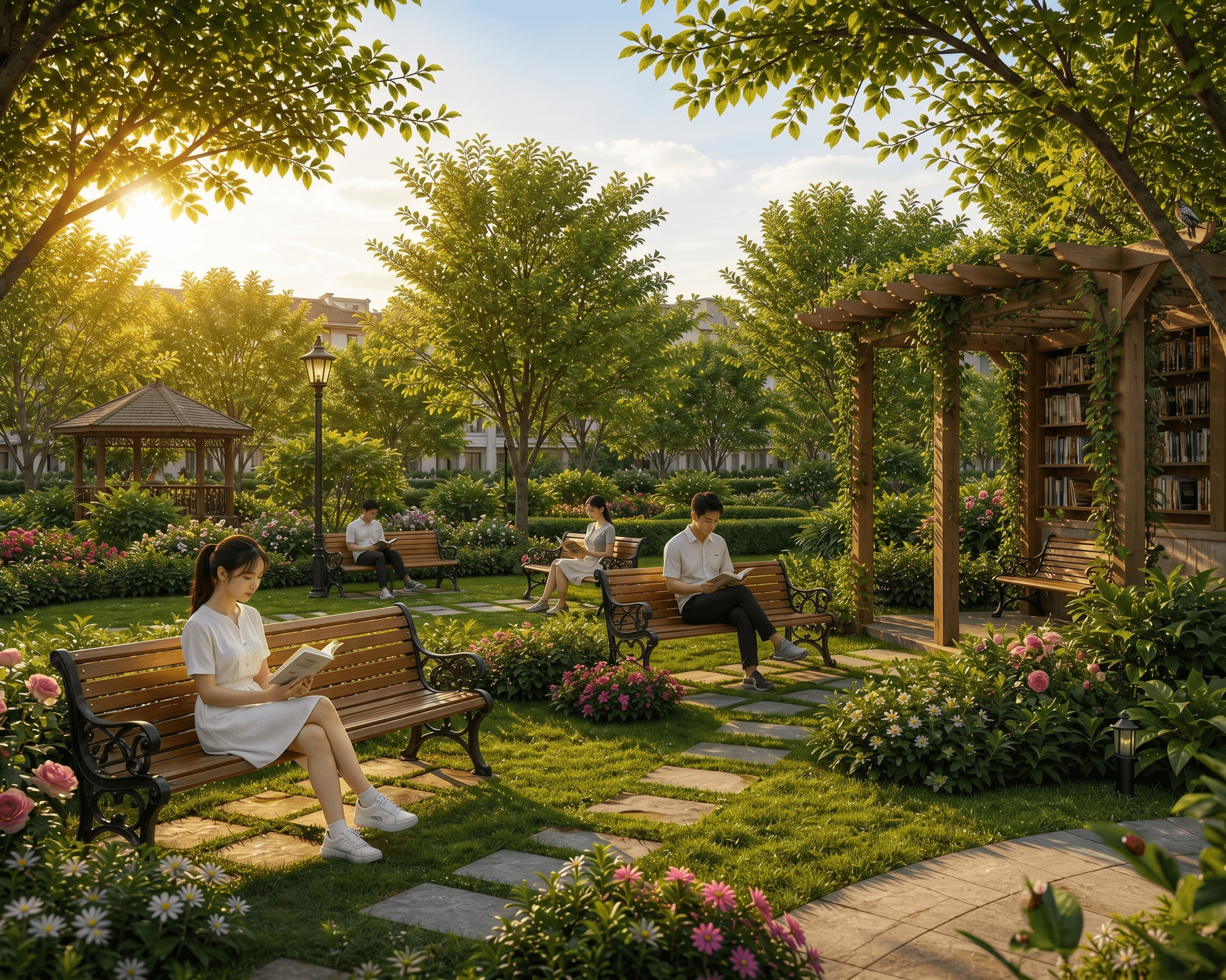 Khu đọc sách ngoài trời